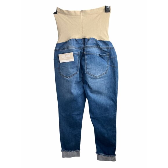 Haute Mama Maternity Curvy Denim Jeans With Stretch Belly Band Size Large - Picture 3 of 14